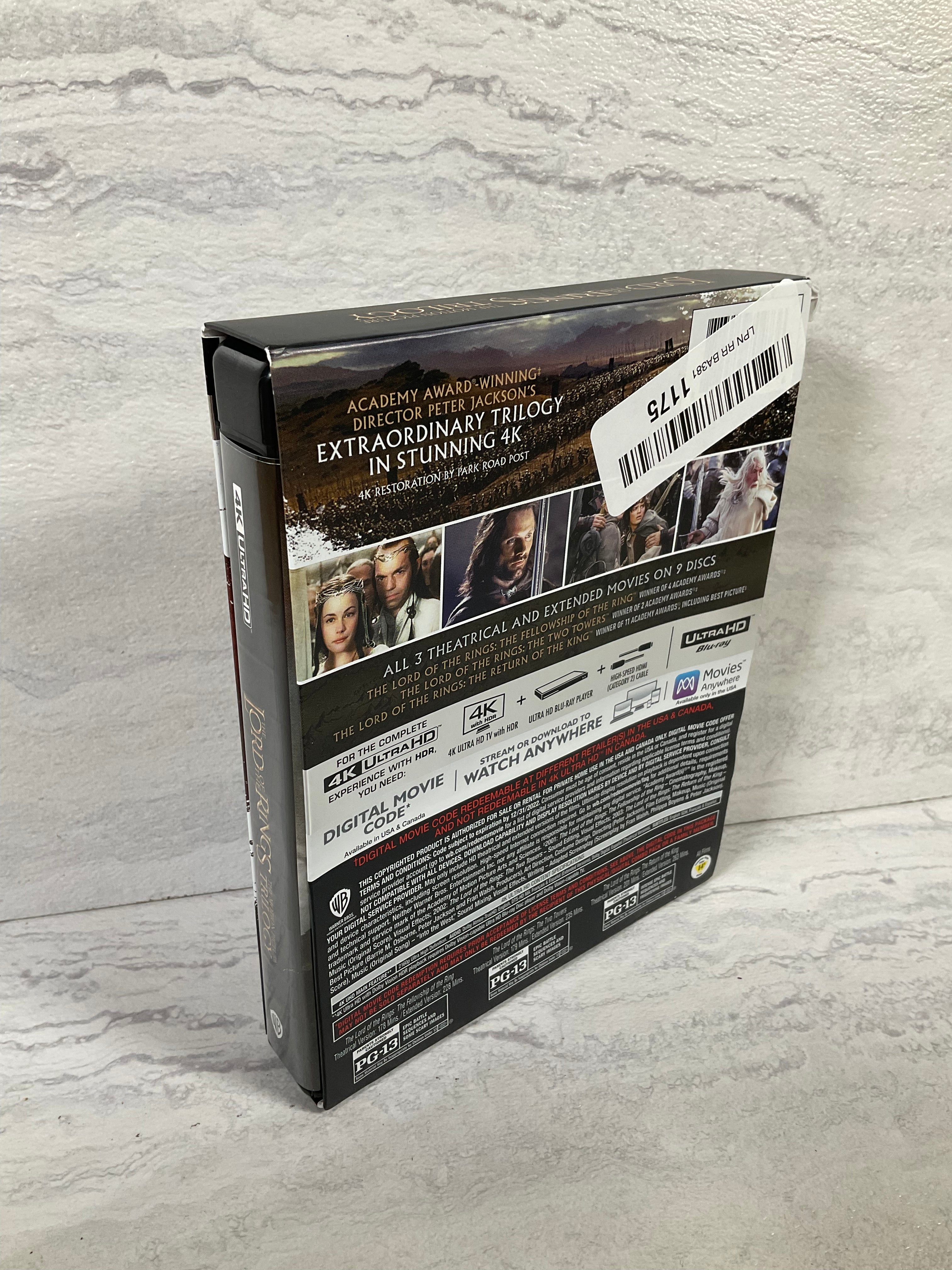 The Lord of the Rings The Motion Picture Trilogy Extended Theatrical 4K Ultra HD (6952932704439)